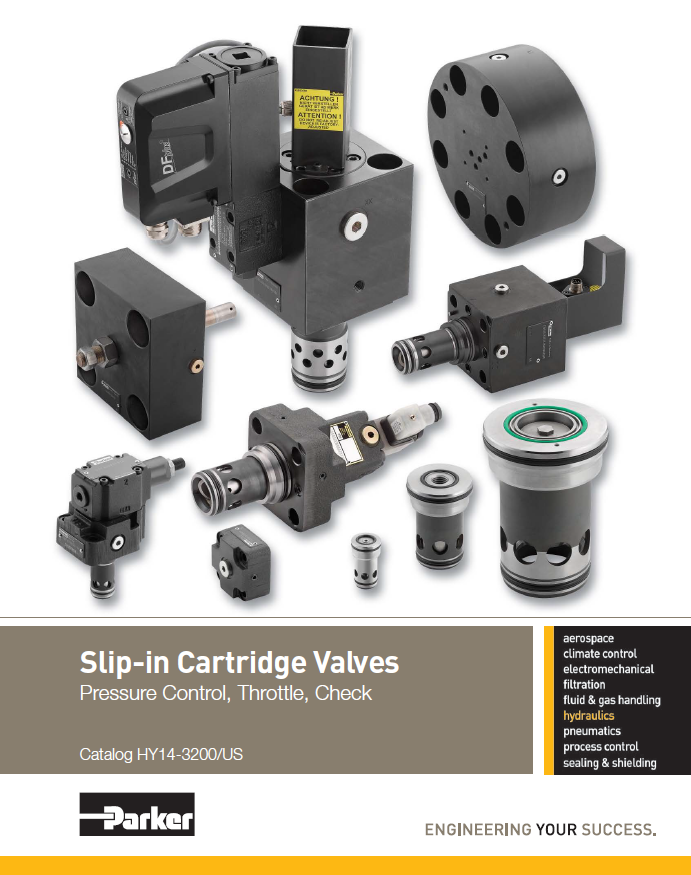 Parker Slip-in Cartridge Valves Catalog Cover